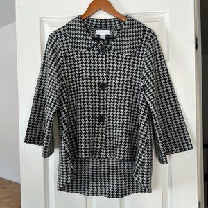 Bryn Walker Black Silver Houndstooth Wool Jacket Medium. Gently used. Wool.